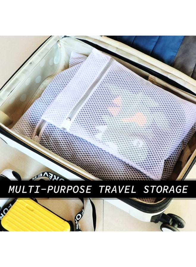 RTYY 4 قطع من أكياس الغسيل الشبكية المتينة على شكل قرص العسل للملابس الرقيقة، حقيبة غسيل قابلة لإعادة الاستخدام للعناية بالغسيل والعناية بالألوان (قطعة واحدة 24 × 24 بوصة، قطعة واحدة 20 × 24 بوصة، قطعة واحدة 16 × 20 بوصة، قطعة واحدة 12 × 16 بوصة) - Image 5