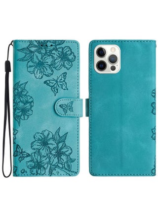 Case Cover For iPhone 12 Pro Cherry Blossom Butterfly Skin Feel Embossed PU Phone Case Green - pzsku/Z6EB33FD0118DFD444D6AZ/45/_/1723560491/95fdd742-efb8-4a82-b031-0edf41c0836e