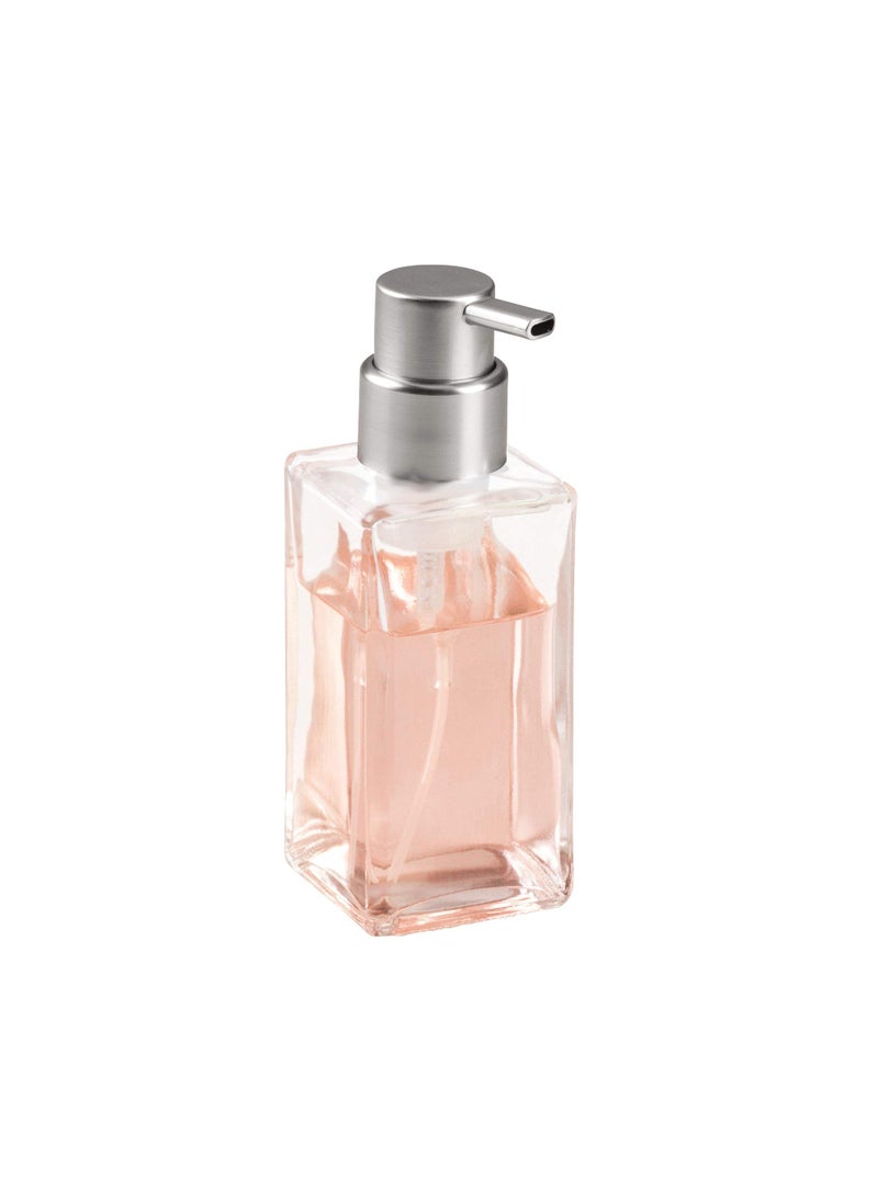 InterDesign iDesign Casilla Modern Glass Pump Liquid Foam Hand Soap Dispenser for Kitchen, Bathroom, Sink, Vanity, Holds 14 oz, Clear  - Image 1