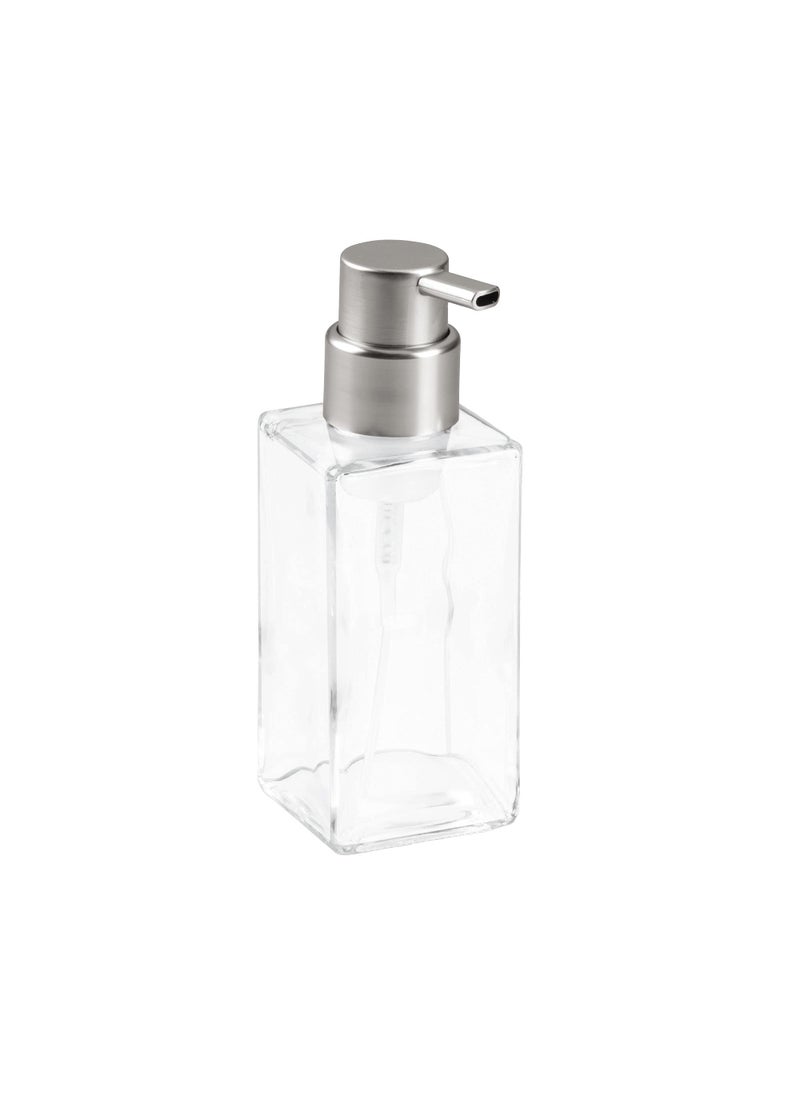 InterDesign iDesign Casilla Modern Glass Pump Liquid Foam Hand Soap Dispenser for Kitchen, Bathroom, Sink, Vanity, Holds 14 oz, Clear  - Image 2