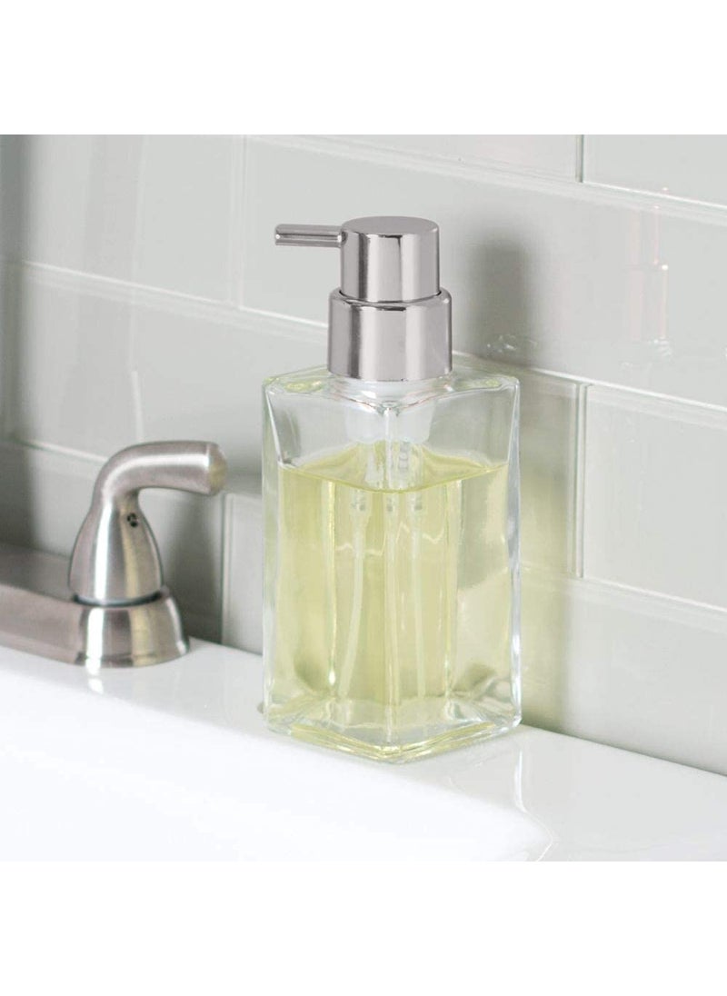 InterDesign iDesign Casilla Modern Glass Pump Liquid Foam Hand Soap Dispenser for Kitchen, Bathroom, Sink, Vanity, Holds 14 oz, Clear  - Image 5