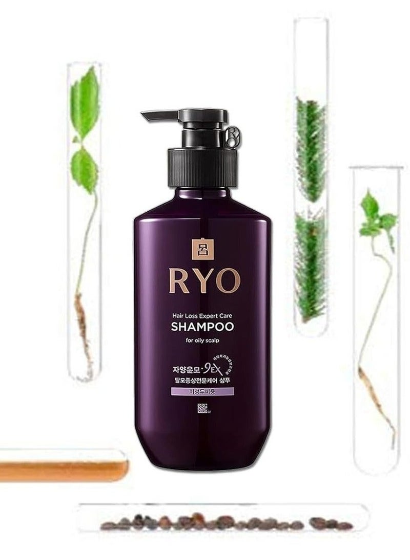 RYO Hair Strength Expert Care Shampoo 400ml, Korean Shampoo for Oily Scalp, Sebum Control Support, Moisture Balance, Fresh Scalp Feel & Stronger-Looking Hair - Image 2