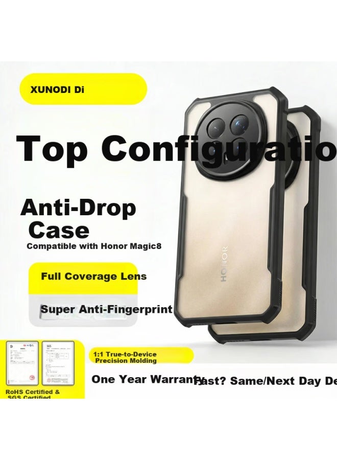 Xundd Honor Magic8 Case Magic8pro Airbag Shockproof Protective Cover Full Coverage Transparent Ultra-thin 360° Rotatable Magnetic Stand Case - Image 1