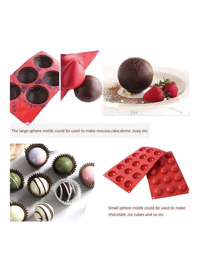 NIBEMINENT 5-Pack Baking Mold For Making Candy Brick Red 29x17x2.8cm - Image 2