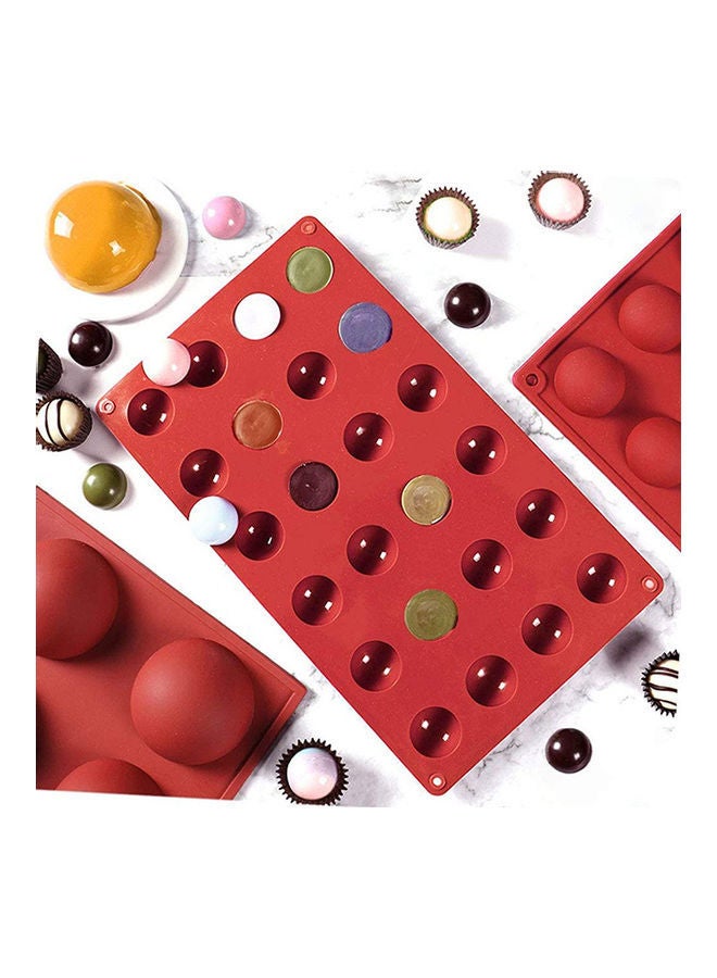 NIBEMINENT 5-Pack Baking Mold For Making Candy Brick Red 29x17x2.8cm - Image 4