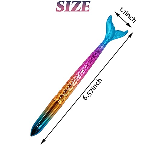 YOOHUA 20PCS Mermaid Tail Gel Pens for Child, Women, Coworkers, Hostess and Girlfriend, Great Party Supplies and School Supplies, Black Ink (0.5mm) - Image 2