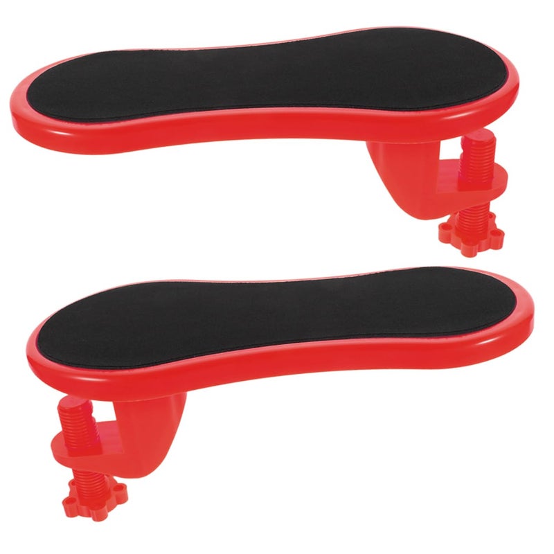 Red Medium Ergonomic Desk Arm Rest Supports for Home Office Keyboard Use - Image 2