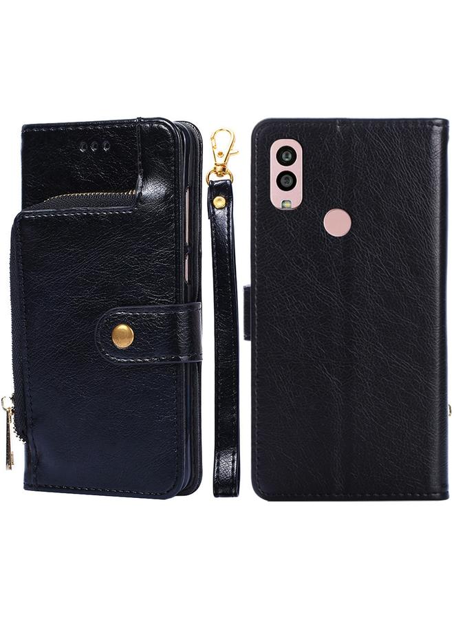 S-TOP Case For Kyocera Android One S10 Zipper Bag Leather Phone Case - Image 1