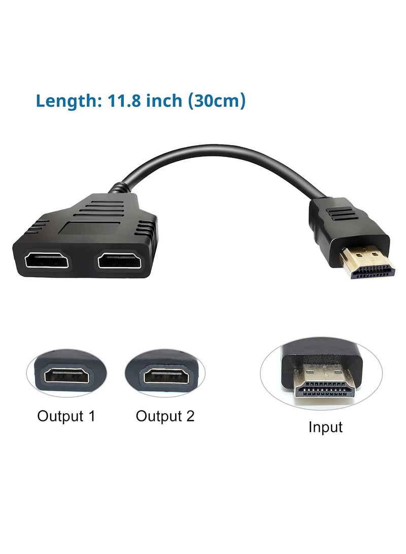 MIGOFAST Hdmi Splitter Adapter Cable Hdmi Male to Dual Hdmi Female 1 To 2 Way Hdmi Splitter Adapter Cable for Hdmi Hd, Led, Lcd, Tv, Can Watch Two Screens at the Same Time - Image 2