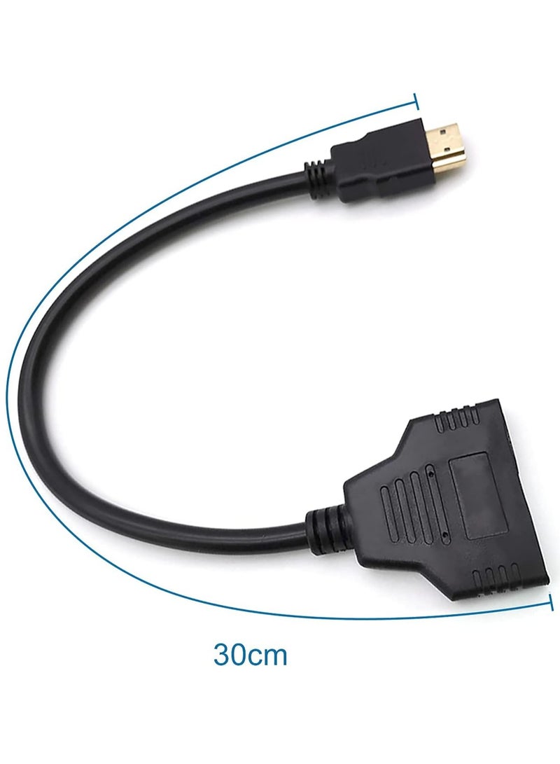 MIGOFAST Hdmi Splitter Adapter Cable Hdmi Male to Dual Hdmi Female 1 To 2 Way Hdmi Splitter Adapter Cable for Hdmi Hd, Led, Lcd, Tv, Can Watch Two Screens at the Same Time - Image 4