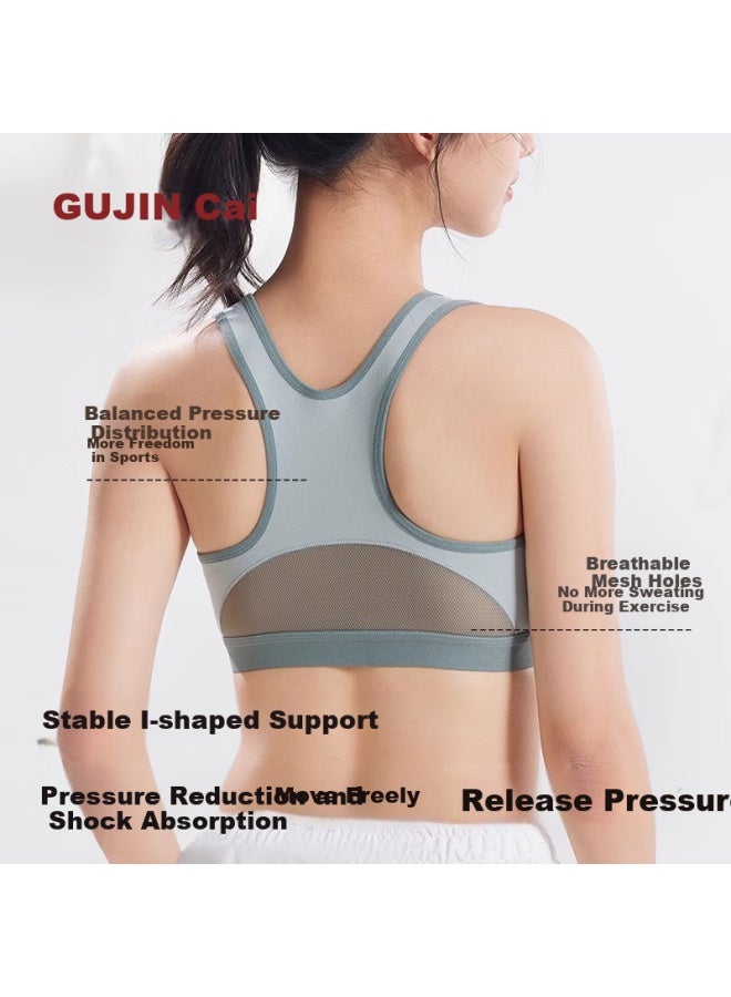 Gujin 2-pack Fixed Cup Teenage Girl Sports Bra Student Shockproof Underwear Female Big Kid Developmental Junior High School Vest L - Image 3
