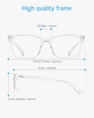 ANRRI Blue Light Glasses Men Women Transparent Blue Light Blocking Computer Glasses Anti Eyestrain Lightweight Clear Frame - Image 5