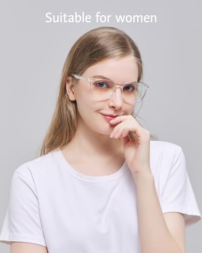 ANRRI Blue Light Glasses Men Women Transparent Blue Light Blocking Computer Glasses Anti Eyestrain Lightweight Clear Frame - Image 3