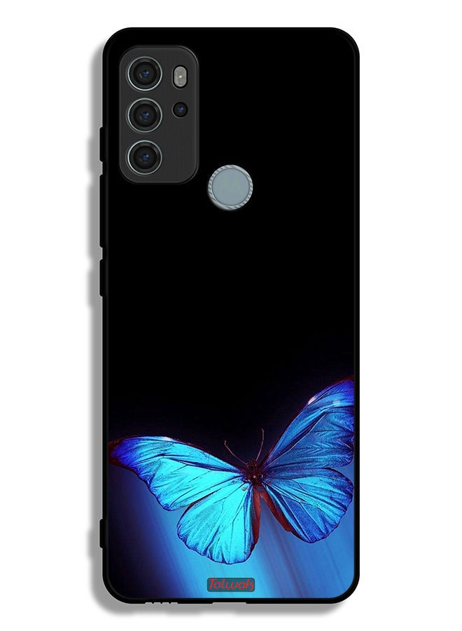 Tolwak Motorola Moto G60S Protective Case Cover Butterfly Art - Image 2