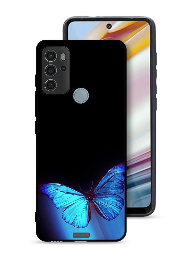 Tolwak Motorola Moto G60S Protective Case Cover Butterfly Art - Image 1