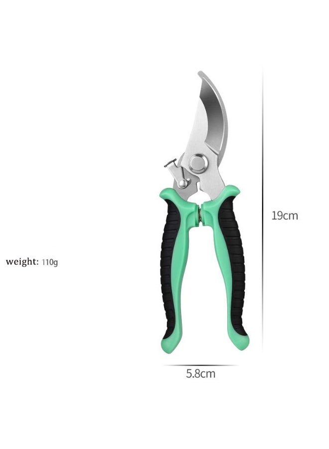 آي هوم شوب مقص حديقة من الفولاذ المقاوم للصدأ بشفرات سميكة 2.5 مم، مقص فروع للاستخدام في الحدائق والحقول وترتيب الزهور، مع مقابض PP وخاصية الرجوع التلقائي - Image 5