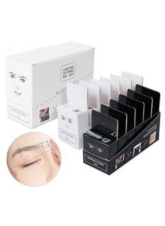 10M Brow Pre-Inked Eyebrow Mapping String, Measuring Tool for Marking Symmetrical Eyebrows, 6PCS White Ink & 6PCS Black Ink