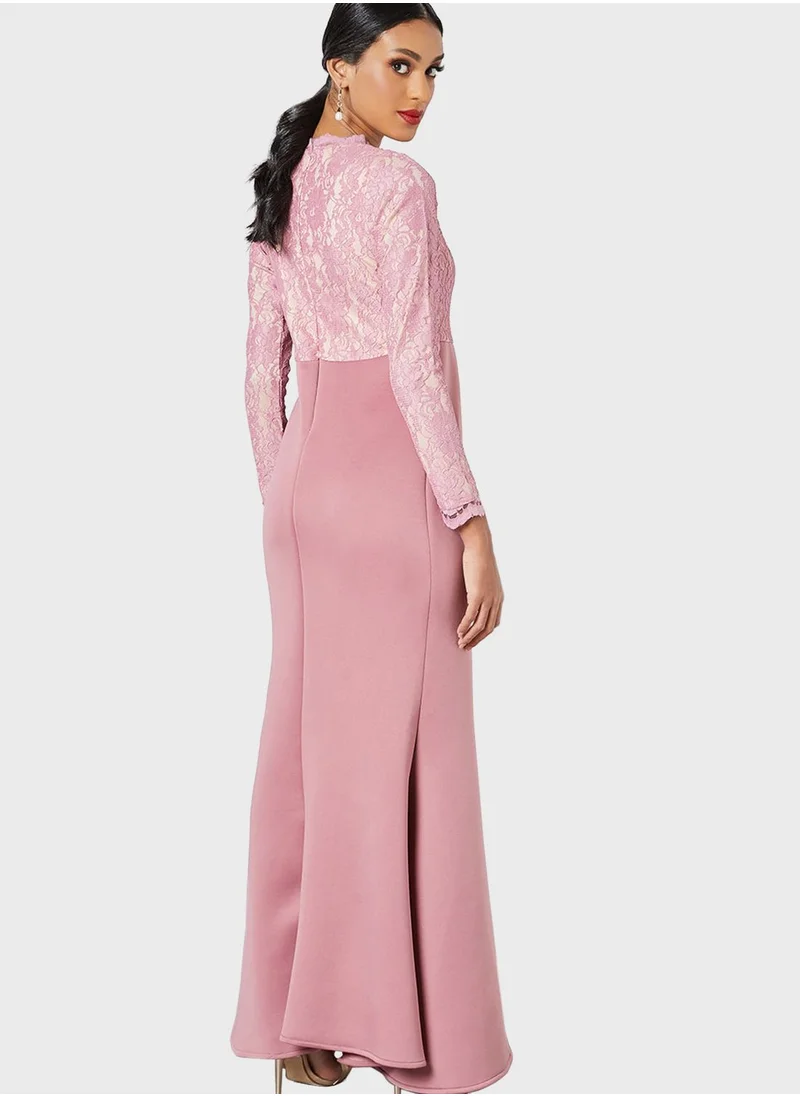 SIVVI for HANIYA Lace Detail Bodycon Dress