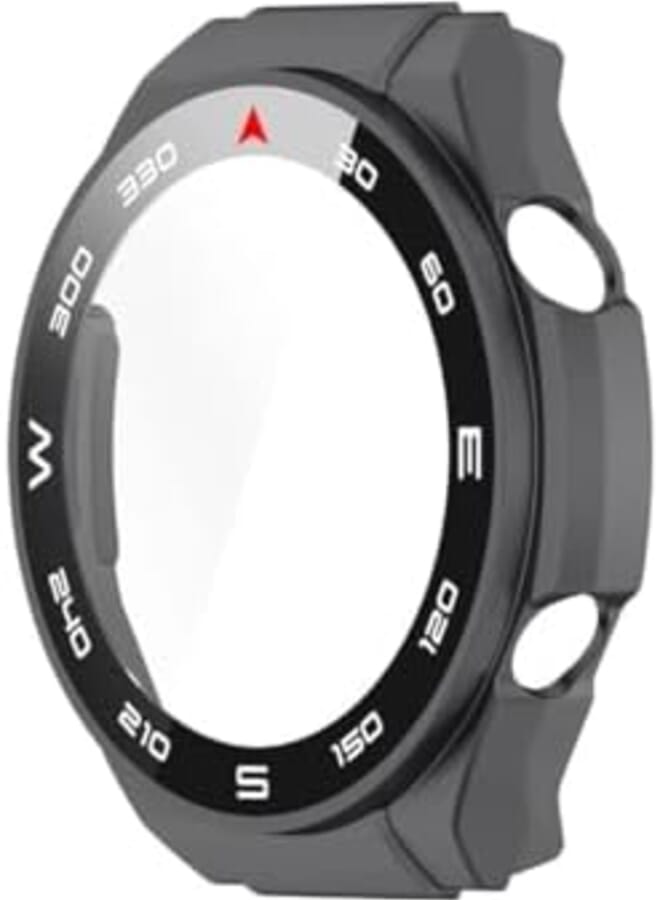 دادو حافظة حماية إضافية للشاشة متوافقة مع ساعة هواوي من الزجاج المقوى المضاد للخدش مع واقي حافظة الساعة باللون الرمادي - Image 3