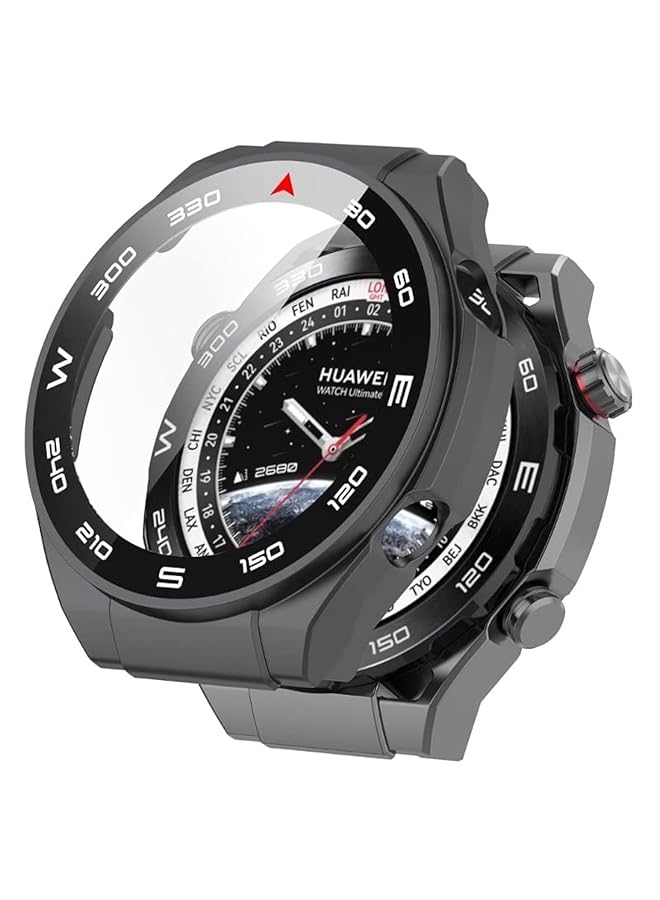 دادو حافظة حماية إضافية للشاشة متوافقة مع ساعة هواوي من الزجاج المقوى المضاد للخدش مع واقي حافظة الساعة باللون الرمادي - Image 1