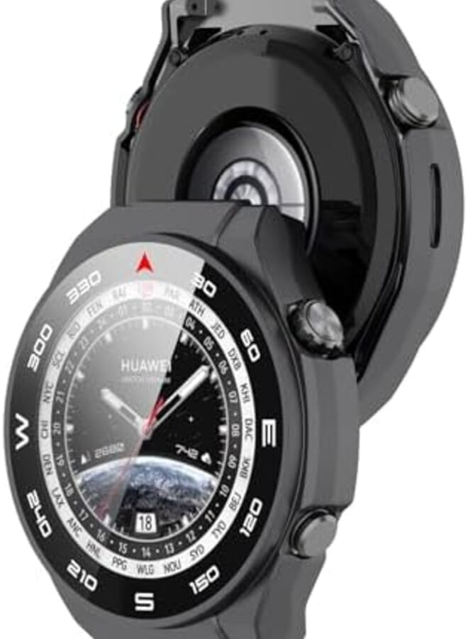 دادو حافظة حماية إضافية للشاشة متوافقة مع ساعة هواوي من الزجاج المقوى المضاد للخدش مع واقي حافظة الساعة باللون الرمادي - Image 2