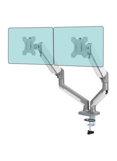 erorex Dual Monitor Arm Fits up to 32 inches Swivel and Height Adjustable Gas Spring Computer Monitor Stand 4.4-19.8lbs C-Clamp VESA Mount 75mm 100mm Silvery Gray-Dual Arm  - Image 1