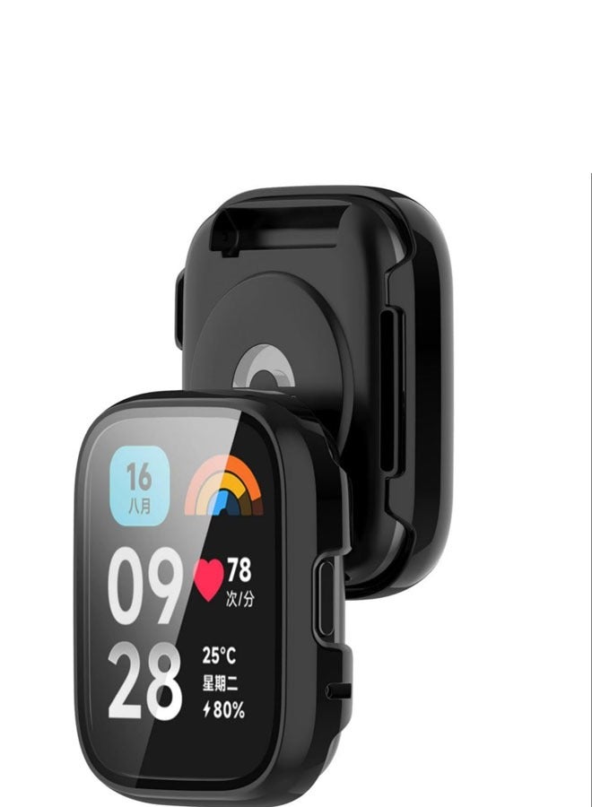 2 Pack Case Compatible for Xiaomi Redmi 3 Active Watch Glass Protector Hard Plastic Frame Xiaomi Redmi 3 Active Watch Case Black - Image 4
