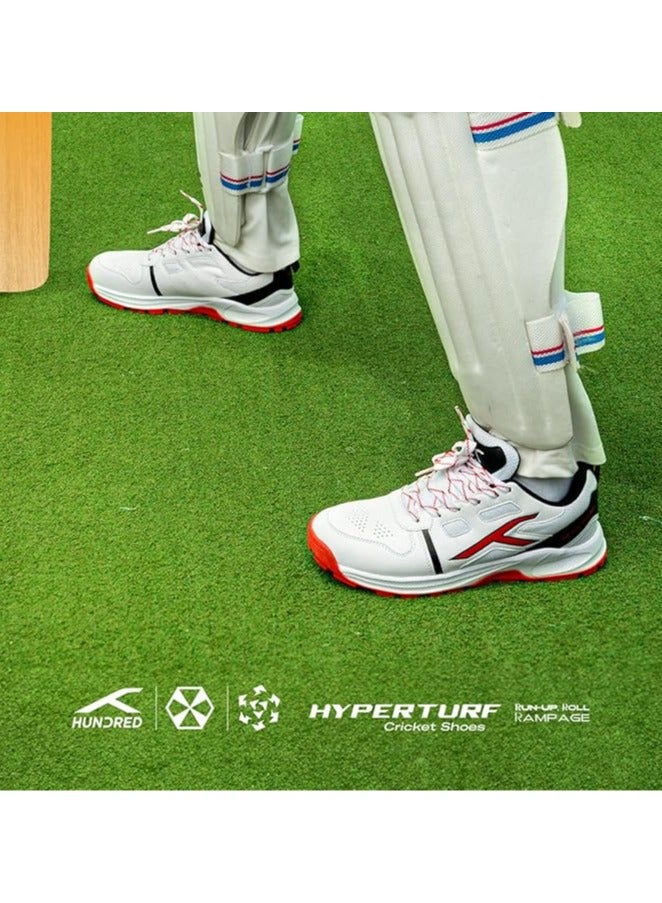 HUNDRED Hyperturf Cricket Shoes for Turf, Ground & Hard Pitches | Lightweight & Durable Sports Footwear with TerraSpike Rubber Studs, Shock-Absorbing Midsole & Stability Plate for Grip, Comfort & Support - Image 2