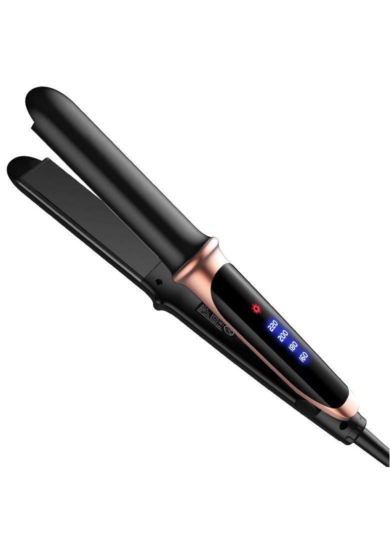 Generic - Hair Straightener, hair iron, flattening iron for hair, can also curl hair, 4 heat setting, Fast Heat up(Black) - Image 1