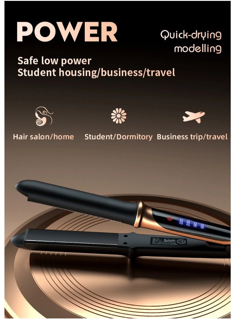 Generic - Hair Straightener, hair iron, flattening iron for hair, can also curl hair, 4 heat setting, Fast Heat up(Black) - Image 1
