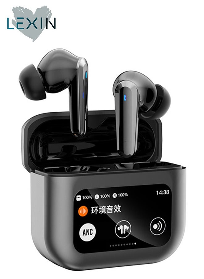 LEXIN Smart Touch Screen Bluetooth Earphones, Touch Control, Arabic Language Support, Sport Waterproof  - Image 1