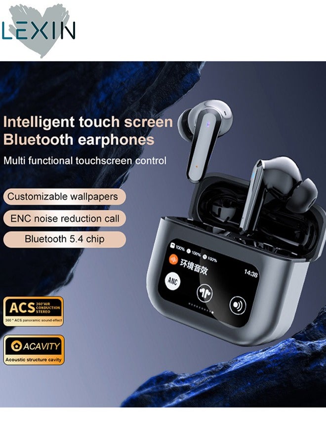 LEXIN Smart Touch Screen Bluetooth Earphones, Touch Control, Arabic Language Support, Sport Waterproof  - Image 2