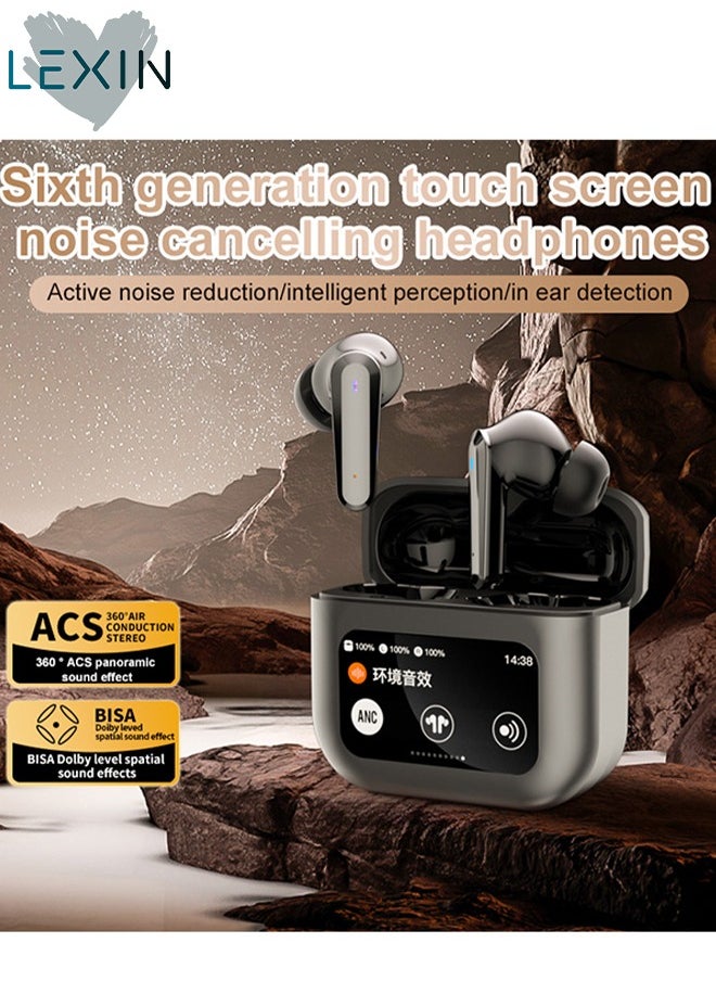 LEXIN Smart Touch Screen Bluetooth Earphones, Touch Control, Arabic Language Support, Sport Waterproof  - Image 3