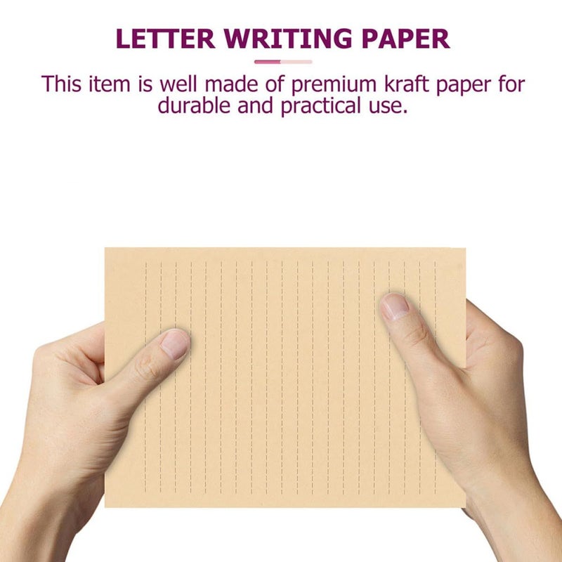 LALAFINA Retro Kraft Writing Paper A4 150 Sheets for Holiday Letters Festival Notes - Image 4