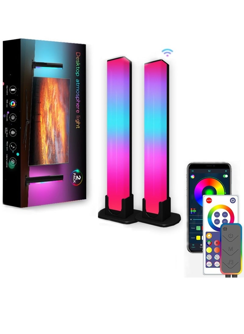 رات سو 2 حزمة من قضبان الإضاءة LED الذكية للألعاب المتوافقة مع مساعد Google وإضاءة تزيين Alexa RGBIC للمنزل مع جهاز التحكم عن بعد  - Image 1