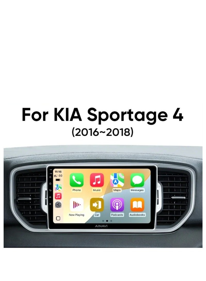 MNT The 2016-2018 Kia Sportage's screen is part of the car's infotainment system. It runs on Android and supports features like Apple CarPlay and Android Auto, allowing you to easily connect your smartphone. It also offers a high resolution of up to 1080 pixels, making it excellent for displaying information and maps clearly. - Image 3