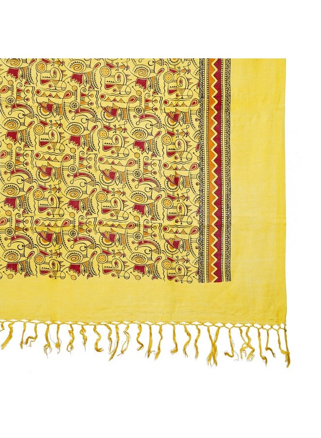 iinfinize iinfinize Women Designer Stole Cotton Silk Dupatta, Self Embellished Stole Scarf Shawl Wedding, Party, Festival, Traditional Stole,Shawl, Dupatta - Image 2