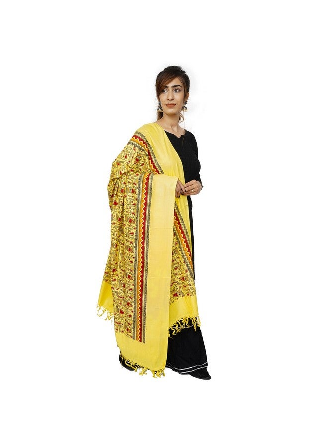 iinfinize iinfinize Women Designer Stole Cotton Silk Dupatta, Self Embellished Stole Scarf Shawl Wedding, Party, Festival, Traditional Stole,Shawl, Dupatta - Image 4