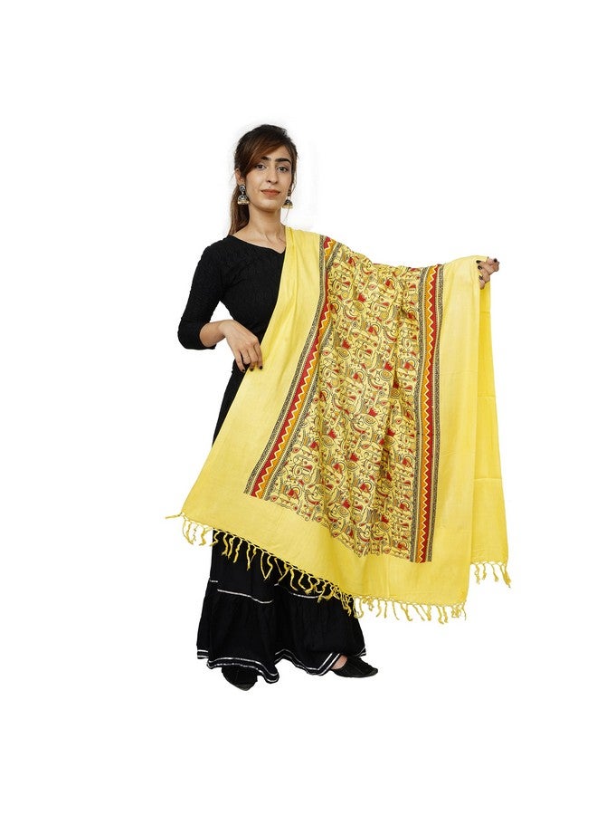 iinfinize iinfinize Women Designer Stole Cotton Silk Dupatta, Self Embellished Stole Scarf Shawl Wedding, Party, Festival, Traditional Stole,Shawl, Dupatta - Image 1