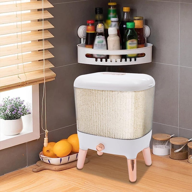 LEVGRY LEVGRY Rice Storage Container 22 lbs Rice Container Airtight Rice Container Large Rice Storage Container Cereal Dry Food Storage Containers with Measuring Cup for Rice Beans Grains  - Image 5
