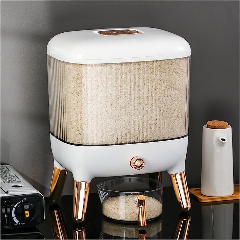 LEVGRY LEVGRY Rice Storage Container 22 lbs Rice Container Airtight Rice Container Large Rice Storage Container Cereal Dry Food Storage Containers with Measuring Cup for Rice Beans Grains  - Image 1