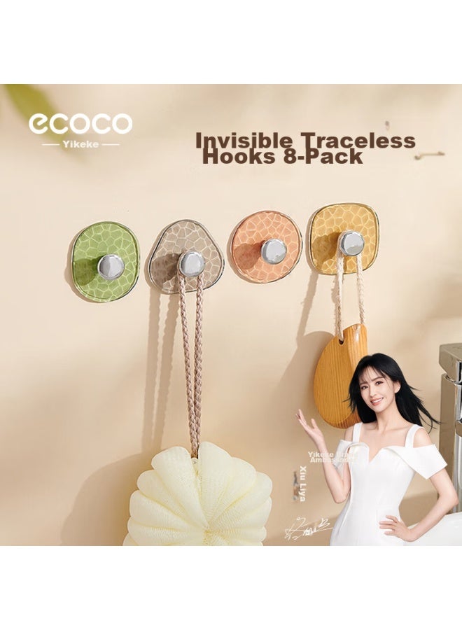 Ecoco Italian Cocoa Ecoco Invisible Hook Adhesive For Bathroom, Kitchen, Toilet, Strong Adhesive Hook, Nail-free Door Back Coat Hook E2385 - Image 1