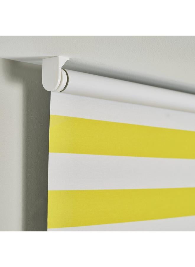 Zaboon Block-Out Roller Blind, White Yellow/Striped, 120X195 Cm - Image 5