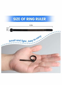 Y&D Ring Size Ruler, Sizer Measurement Tool, Finger Gauge with Magnifying Glass, Plastic Belt 1-17 US for Jewelry Marking (3Pcs)  - Image 5