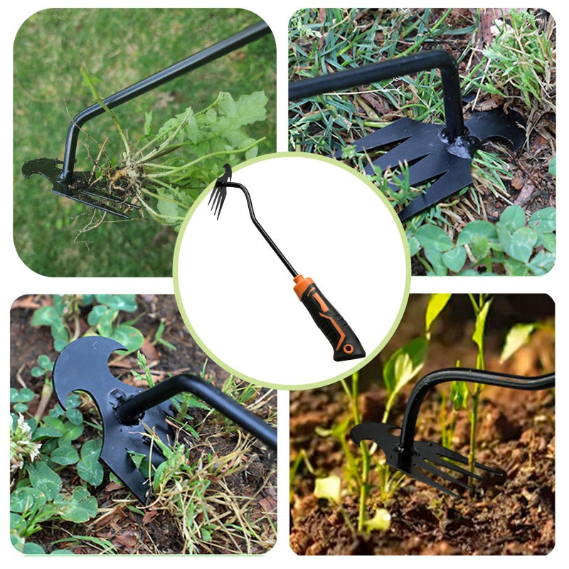 YDKOJGW 3Pcs Weed Puller Tool Garden Weed Pulling Tool,Portable Garden Weeder Tool,Gardening Weeding Tools for Garden Hand Tools for Vegetable Gardening Backyard Farm Planting & Uprooting Weeding Tool - Image 5