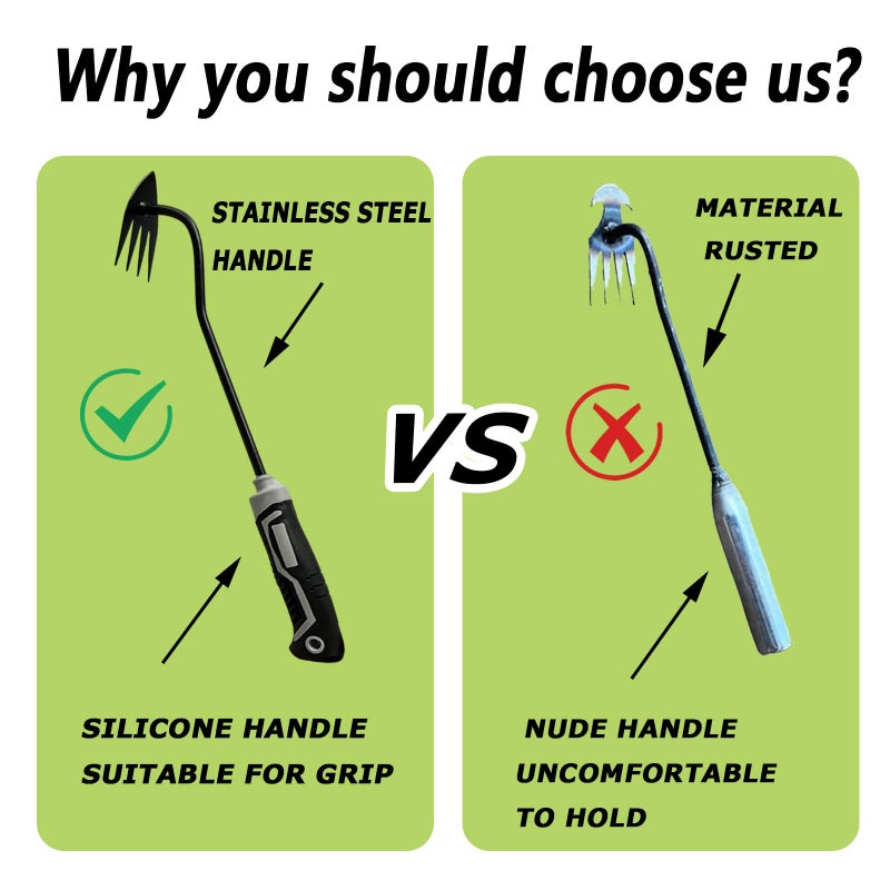 YDKOJGW 3Pcs Weed Puller Tool Garden Weed Pulling Tool,Portable Garden Weeder Tool,Gardening Weeding Tools for Garden Hand Tools for Vegetable Gardening Backyard Farm Planting & Uprooting Weeding Tool - Image 3