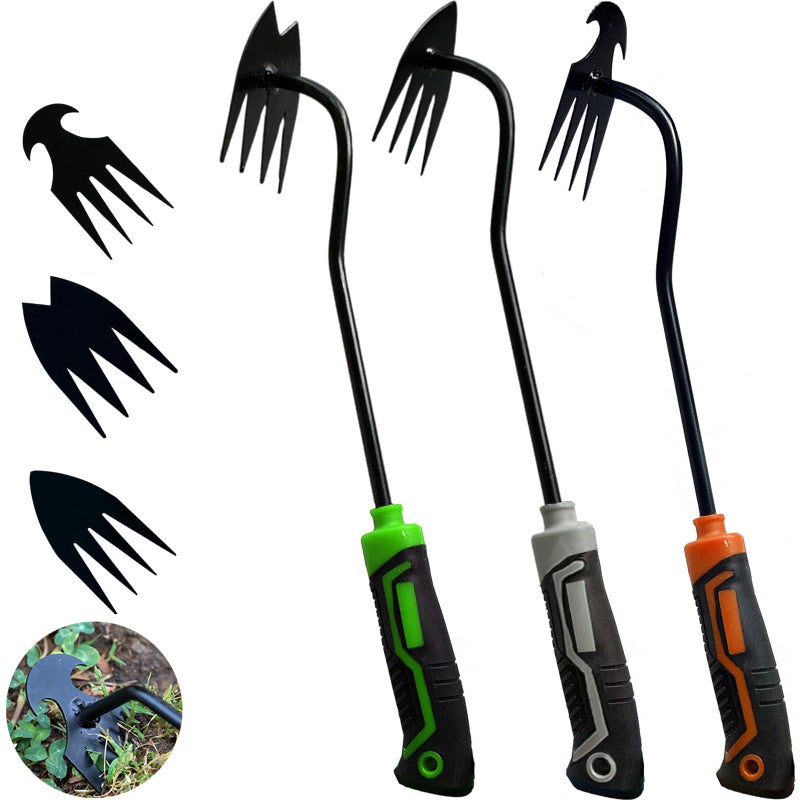 YDKOJGW 3Pcs Weed Puller Tool Garden Weed Pulling Tool,Portable Garden Weeder Tool,Gardening Weeding Tools for Garden Hand Tools for Vegetable Gardening Backyard Farm Planting & Uprooting Weeding Tool - Image 1