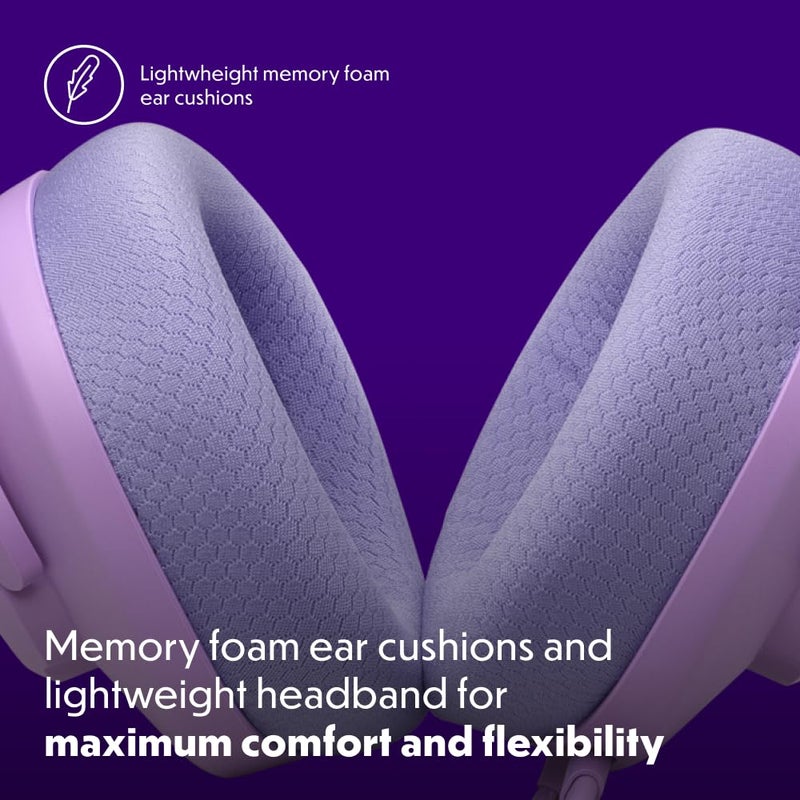 JBL Quantum 100M2 Wired Gaming Headphones, Supports Windows sonic spatial audio,40mm Realistic Dynamic Drivers, Omnidirectional Detachable Mic, Breathable Memory Foam cushions, PC/Xbox/PS/3.5mm-Purple - Image 4