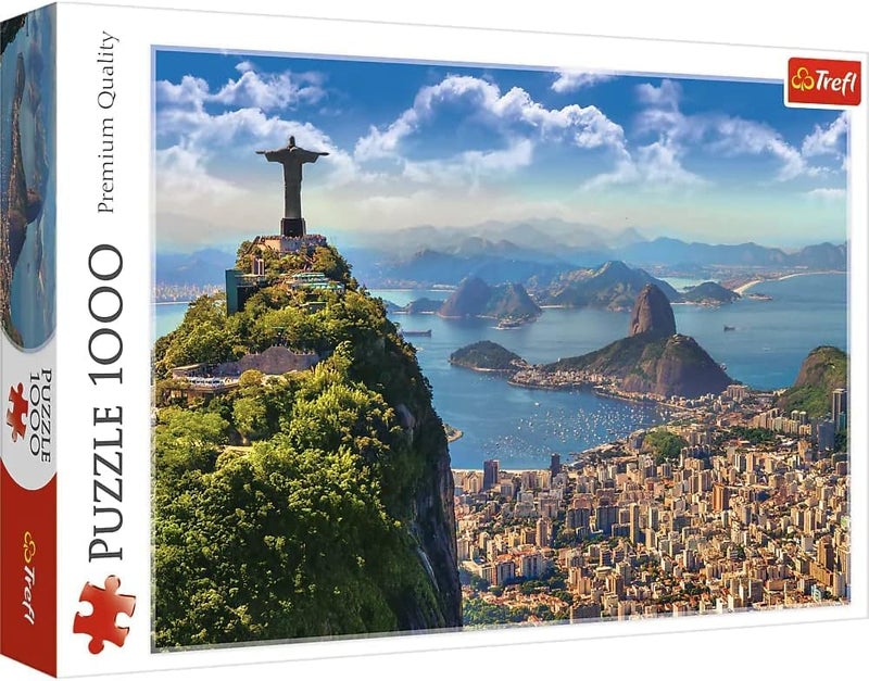 Trefl Rio de Janeiro 1000 Piece Jigsaw Puzzle Red 27"x19" Print, DIY Puzzle, Creative Fun, Classic Puzzle for Adults and Children from 14 Years Old - Image 1