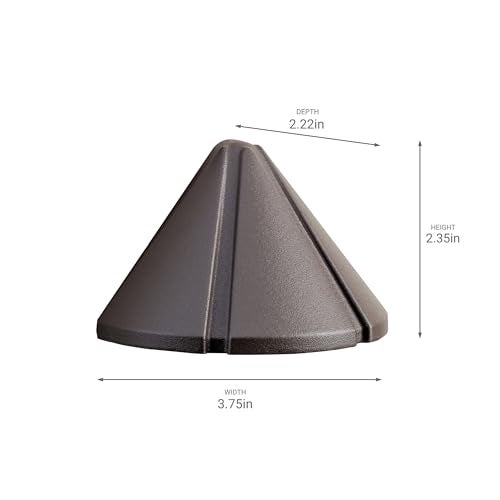 Kichler 15065AZT Six Groove Deck 1-Light 12V, Textured Architectural Bronze - Image 3